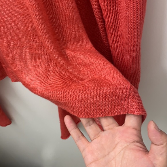 100% linen Eileen Fisher front open Cardigan - Picture 10 of 13